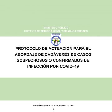 IMELCF Y MP actualizan Protocolo de Actuación para Casos de COVID-19