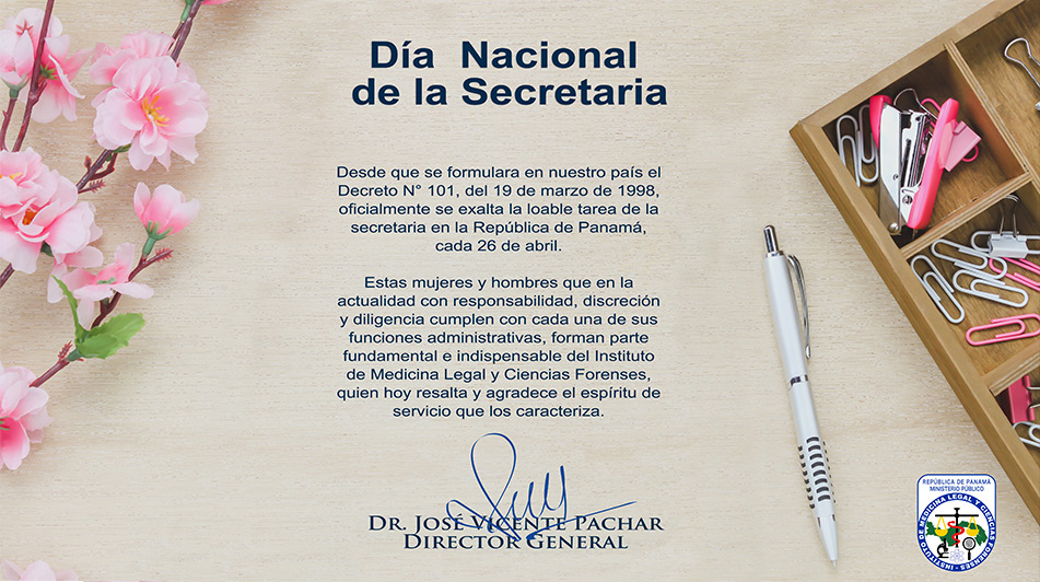 Día Nacional de la Secretaria Instituto de Medicina Legal y Ciencias